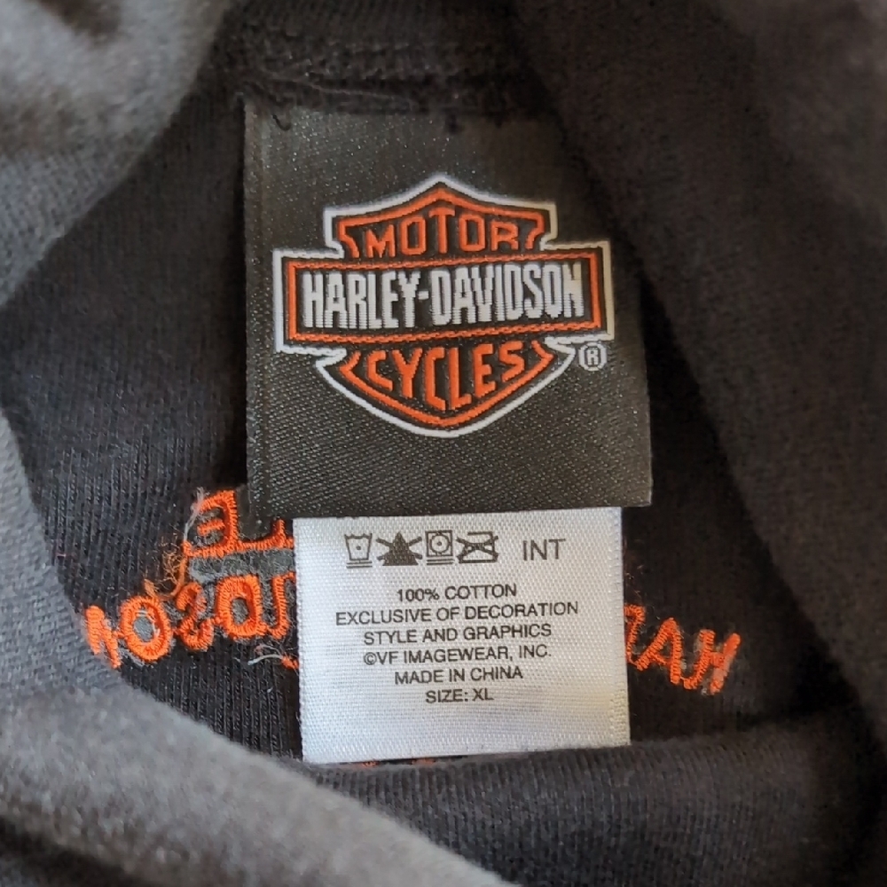 Harley-Davidson Black and Orange Graphic Long Sleeve - Picture 3 of 11